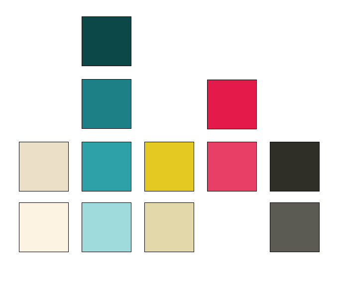 The color palette now includes lighter versions and darker versions of the same colors.