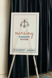 Large sign says "Nursing parent room"